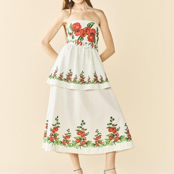 Daisy Dress x Larsen McDowell - White Larsen Watercolor